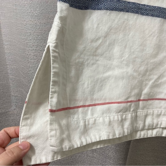 Athleta Women’s Navy and White Striped V-Neck Tunic Coverup Dress Size Large - Picture 6 of 13